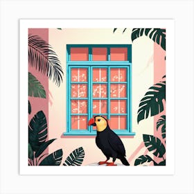 Bird In The Window 1 Art Print