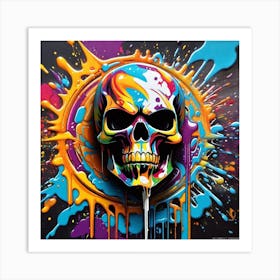 Colorful Skull 1 Art Print