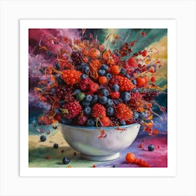 Berries In A Bowl 1 Art Print