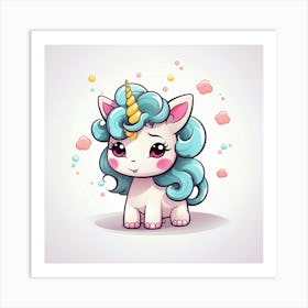 Cute Unicorn 596 Art Print