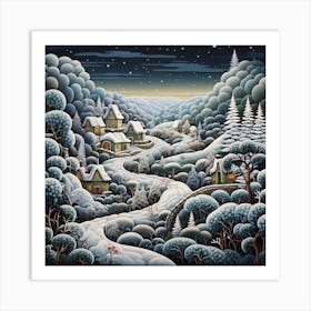 Woven Christmas Symphony Art Print