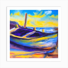 Boat On The Shore Art Print