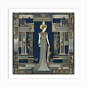 Meryt, the deco pharaoh Art Print