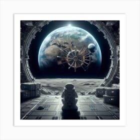 Spaceship In Space 26 Art Print