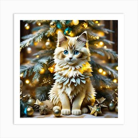 Christmas Cat 2 Art Print