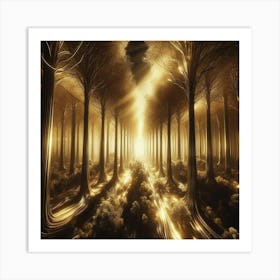 Golden Forest 22 Art Print