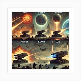 Elemental Artillery Cover For Troops Art Print