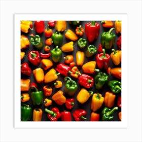 Frame Created From Bell Pepper On Edges And Nothing In Middle (84) Art Print