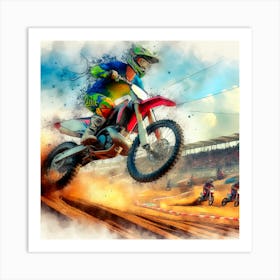 Motocross Rider 4 Art Print