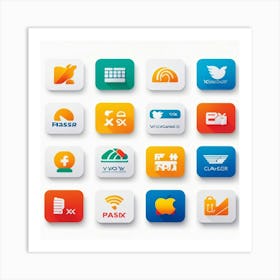 Collection Of Digital Payment Icons Key For An Online Retail Business Seamlessly Blending In With (6) Art Print