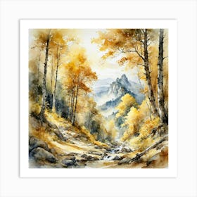 Forest Of Yellow Leaves Art Print