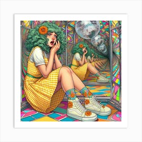 Psychedelic Girl Art Print