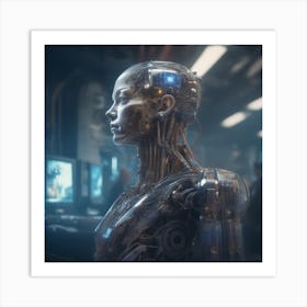 Cyborg Woman 97 Art Print