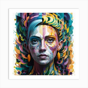 Abstract Portrait Of A Woman 1 Art Print