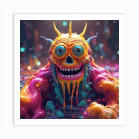 Splatter Monster Art Print