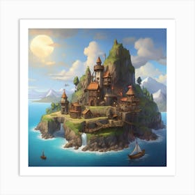 Castle In The Sea Art Print