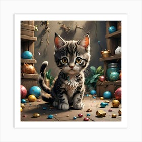 Cute kitten Art Print