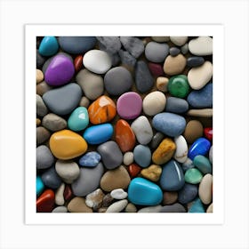 Pebbles Stock Videos & Royalty-Free Footage Art Print