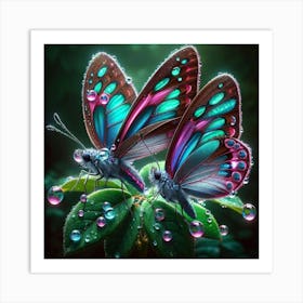 Butterflies In The Rain 1 Art Print