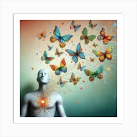 Butterfly Heart Art Print