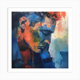 Man In Blue Art Print