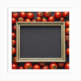 Black Frame With Tomatoes Art Print