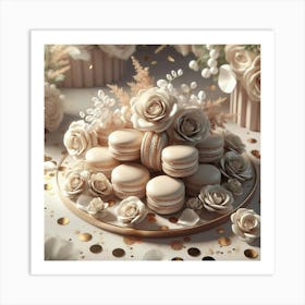 Wedding Macarons Art Print