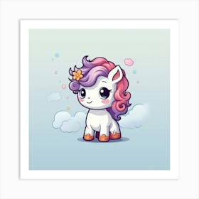 Cute Unicorn 196 Art Print