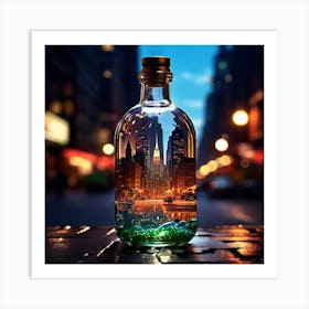 New York City In A Bottle Art Print