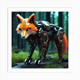 Robot Fox Art Print