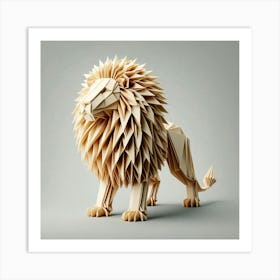 Origami Lion Art Art Print