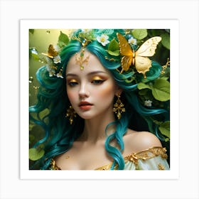 Fairy Girl In The Forest Art Print