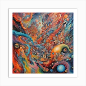 Abstract Of A City Art Print