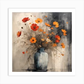 Poppys In A Vase Art Print