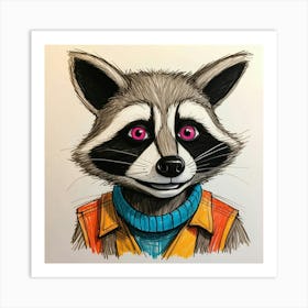 Raccoon 19 Art Print