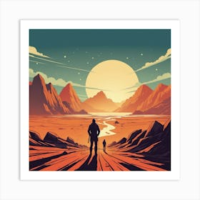 Man In The Desert Art Print