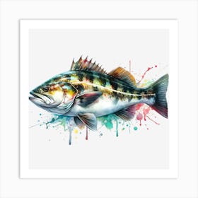 Bass Fish Art Print