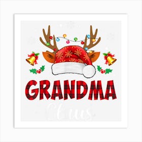 Grandma Claus Santa Funny Christmas Pajama Matching Family Art Print