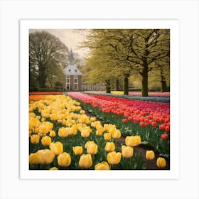 Tulips In The Garden 8 Poster