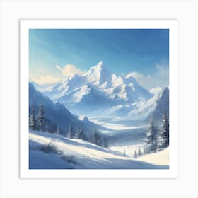 Snowy Mountains 2 Art Print