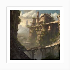 City In The Clouds Art Print