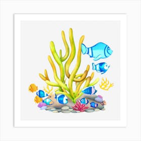 Fishes In The Sea Art Print