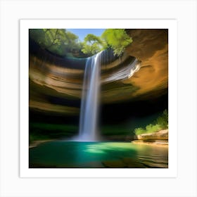 Waterfall In The Canyon Art Print