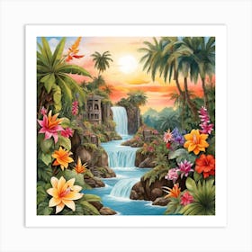 Tropical landscape 7 Art Print