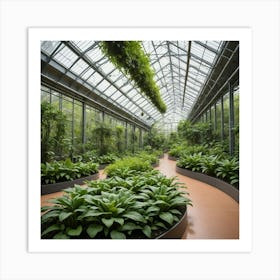 Greenhouse With Plants Art Print