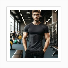 Man In A Gym 2 Art Print