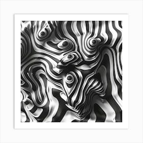 Abstract Zebra Pattern 1 Art Print