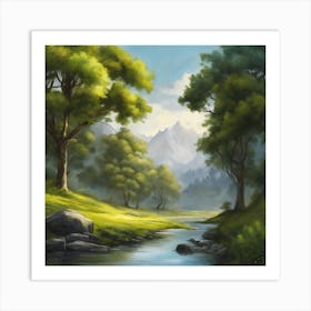 Landscape Painting 22 Art Print