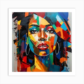 Afro-American Woman 12 Art Print