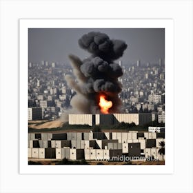 Israeli Airstrike Art Print